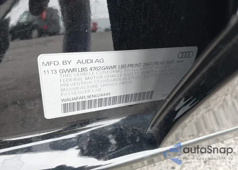 2014 Audi A4 2.0T Premium z USA, uszkodzony, nr VIN WAUAFAFL9EN024444